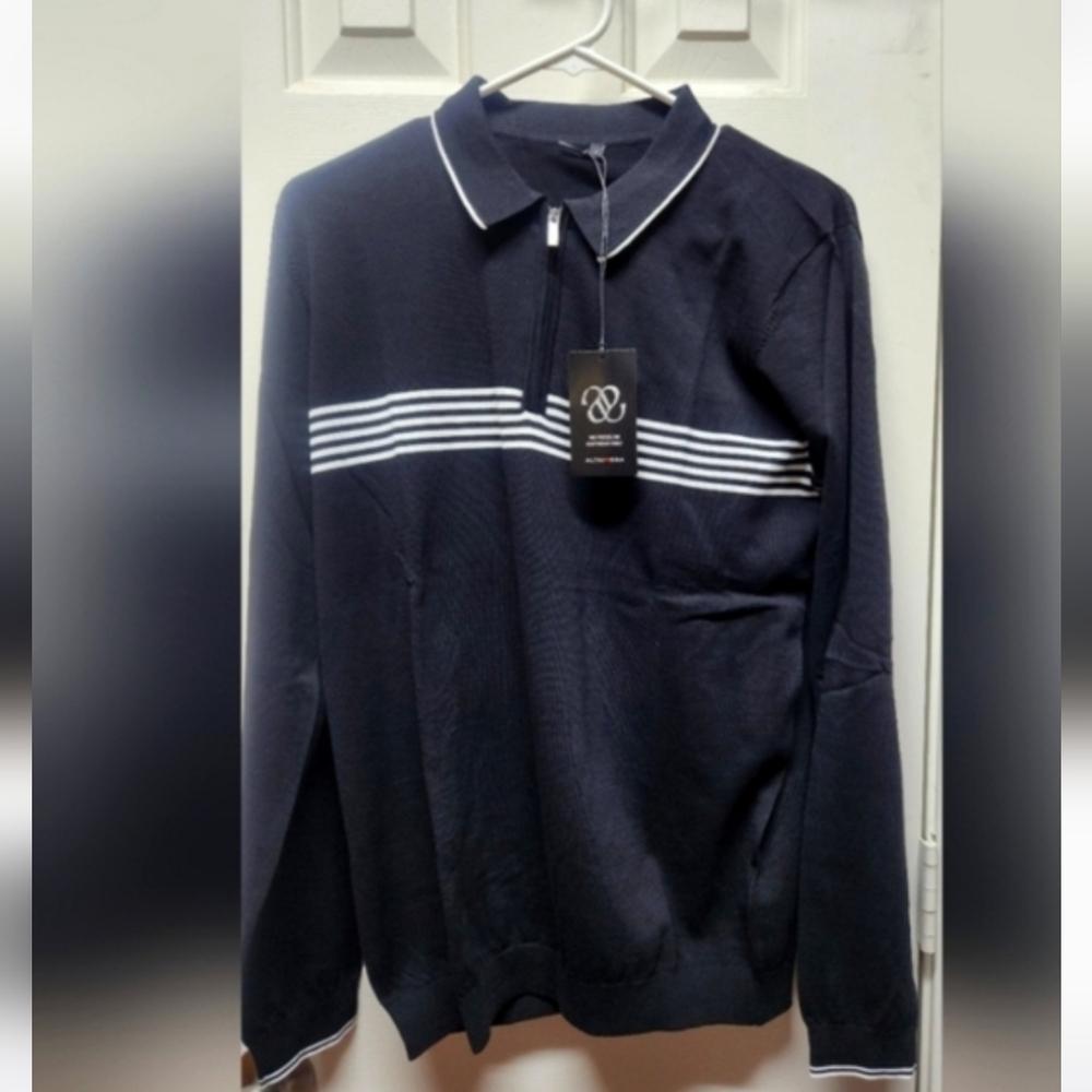 Altairega Men’s Quarter Zip Polo – Size Small – New With Tags